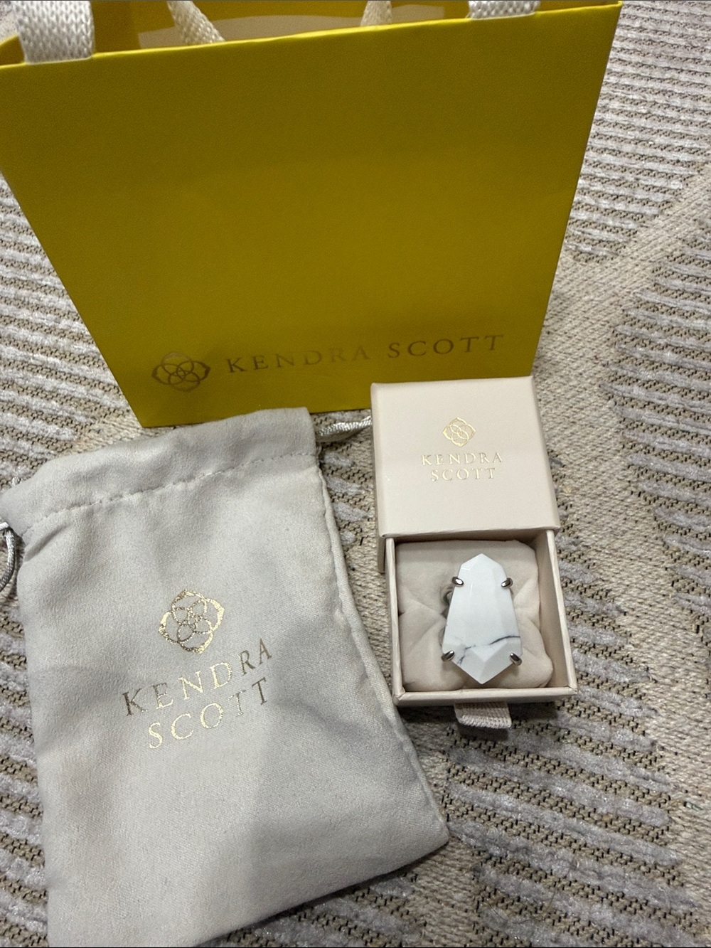 Kendra Scott White Howlite Statement Ring